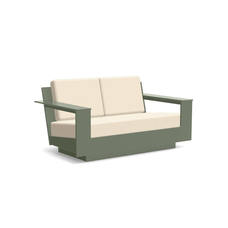 Nisswa Recycled Outdoor Loveseat Outdoor Lounge Loll Designs Sage Canvas Flax 