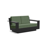 Nisswa Recycled Outdoor Loveseat Outdoor Loveseats Loll Designs Black Canvas Fern 