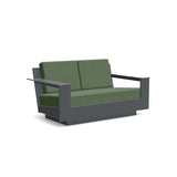 Nisswa Recycled Outdoor Loveseat Outdoor Loveseats Loll Designs Charcoal Gray Canvas Fern 