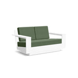 Nisswa Recycled Outdoor Loveseat Outdoor Loveseats Loll Designs Cloud White Canvas Fern 