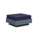 Nisswa Recycled Outdoor Ottoman Outdoor Lounge Loll Designs Ash Blue Canvas Navy 