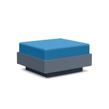 Nisswa Recycled Outdoor Ottoman Outdoor Lounge Loll Designs Ash Blue Canvas Regatta Blue 