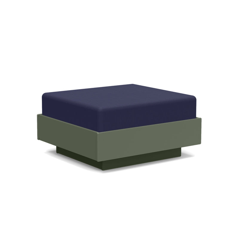 Nisswa Recycled Outdoor Ottoman Outdoor Lounge Loll Designs Sage Canvas Navy 