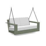 Nisswa Recycled Outdoor Porch Swing Outdoor Lounge Loll Designs Sage Cast Silver 