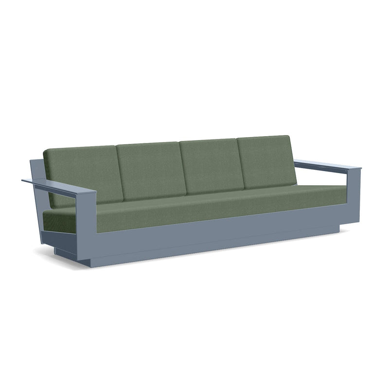 Nisswa Recycled Outdoor Sofa 96 Outdoor Seating Loll Designs Ash Blue Canvas Fern 