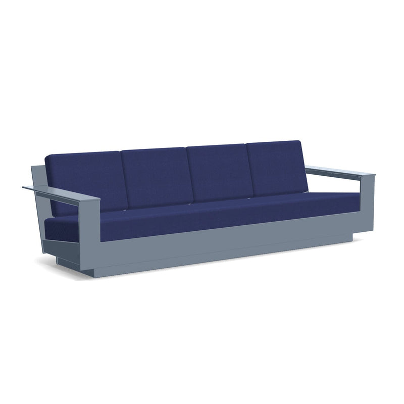 Nisswa Recycled Outdoor Sofa 96 Outdoor Seating Loll Designs Ash Blue Canvas Navy 