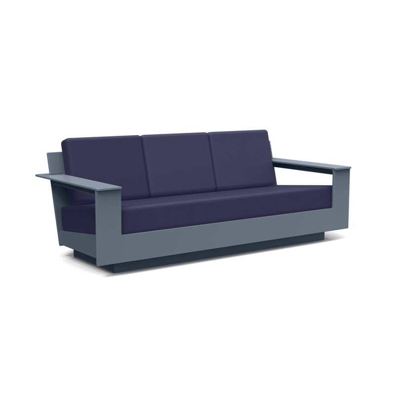 Nisswa Recycled Outdoor Sofa Outdoor Lounge Loll Designs Ash Blue Canvas Navy 