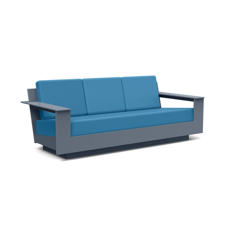 Nisswa Recycled Outdoor Sofa Outdoor Lounge Loll Designs Ash Blue Canvas Regatta Blue 