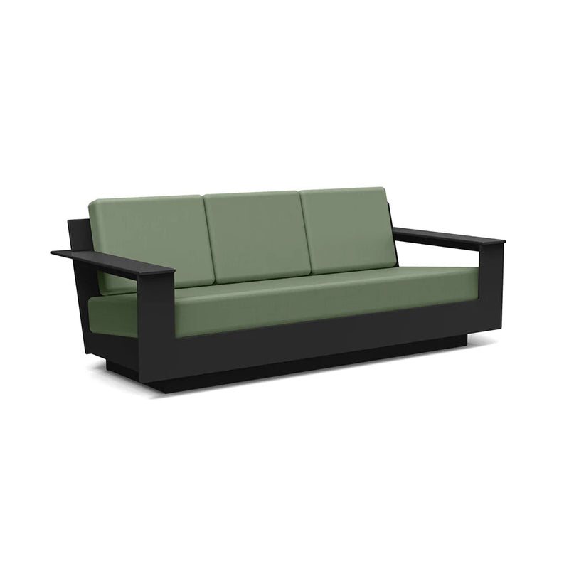 Nisswa Recycled Outdoor Sofa Outdoor Sofas Loll Designs Black Canvas Fern 