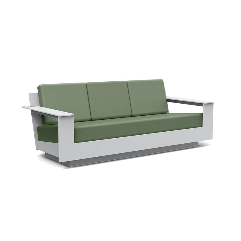 Nisswa Recycled Outdoor Sofa Outdoor Sofas Loll Designs Driftwood Gray Canvas Fern 