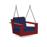 Nisswa Recycled Outdoor Swing Outdoor Lounge Loll Designs Chili Canvas Navy 