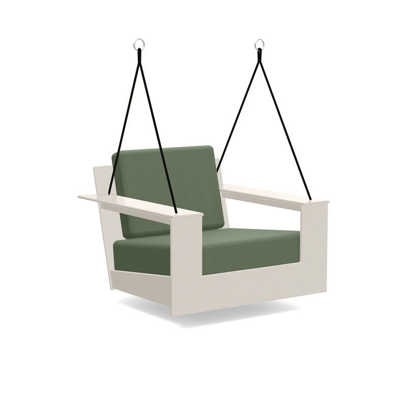 Nisswa Recycled Outdoor Swing Outdoor Lounge Loll Designs Fog Canvas Fern 