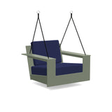 Nisswa Recycled Outdoor Swing Outdoor Lounge Loll Designs Sage Canvas Navy 