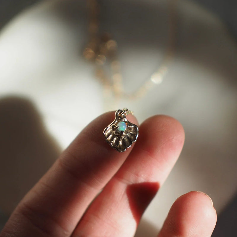 Opal Seashell Necklace