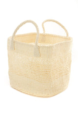 Open Weave Blue Sisal Nesting Basket Set Baskets with Handles Swahili African Modern 