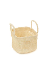 Open Weave Blue Sisal Nesting Basket Set Baskets with Handles Swahili African Modern 