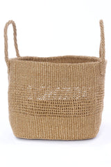 Open Weave Blue Sisal Nesting Basket Set Baskets with Handles Swahili African Modern 