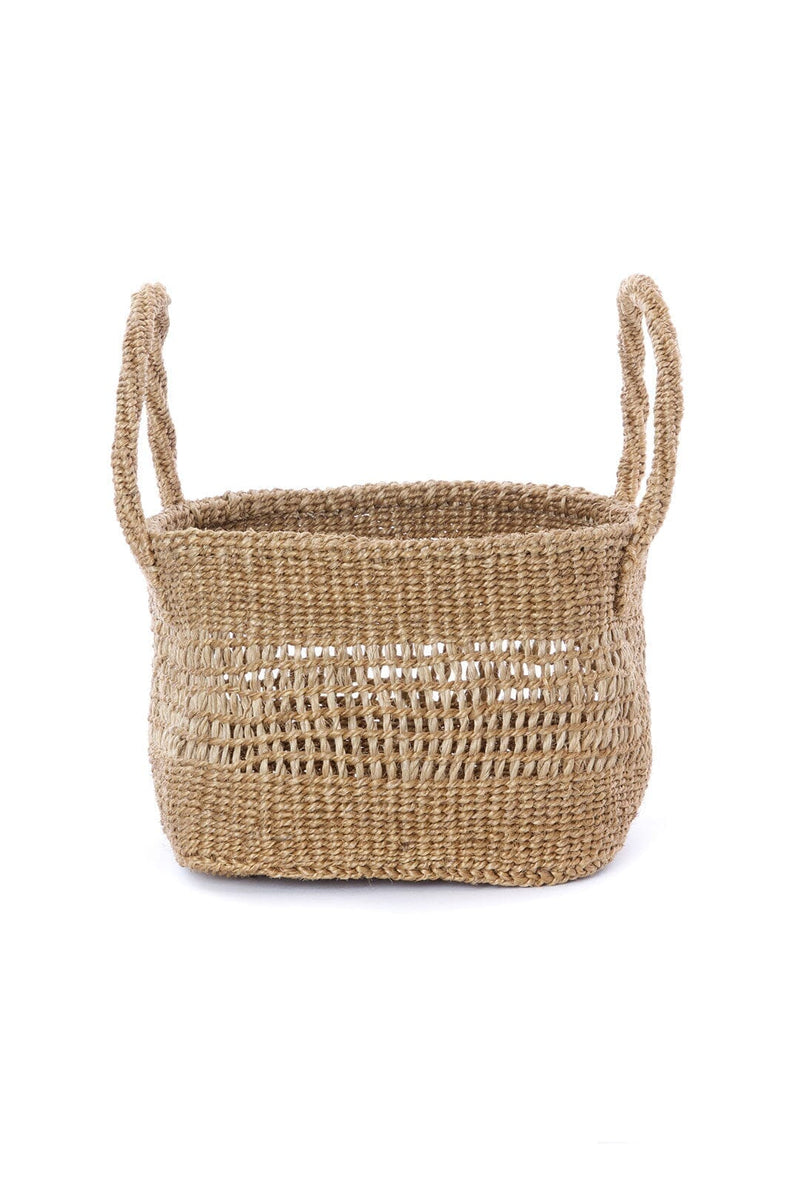 Open Weave Blue Sisal Nesting Basket Set