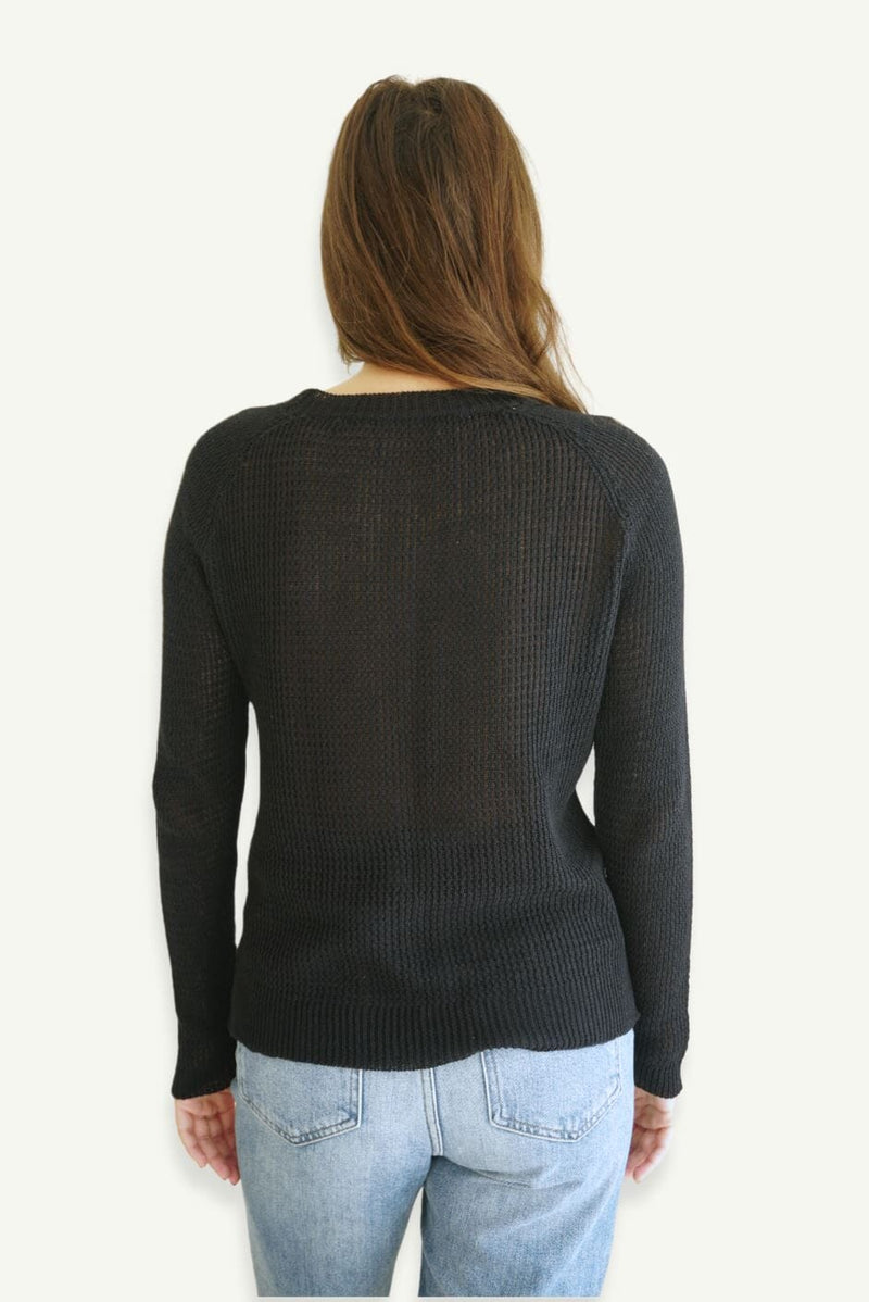 Openwork Sloane Crewneck Women's Sweaters Paneros Clothing 