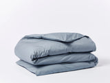 Organic Percale Duvet Cover Duvet Covers Coyuchi Steel Blue Twin 