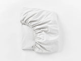 Organic Percale Fitted Sheet Fitted Sheets Coyuchi Alpine White Twin 