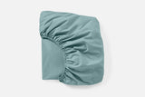 Organic Percale Fitted Sheet Fitted Sheets Coyuchi Pacific Blue Twin 