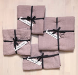 Orkney Heavyweight Linen Bath Makeover Set Towels Rough Linen Dusk Pink 