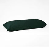 Orkney Heavyweight Linen Body Pillow Cover Pillowcases Rough Linen Forest Blue 