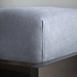 Orkney Heavyweight Linen Fitted Sheet - Twin XL and Full Fitted Sheets Rough Linen Fog Gray Twin XL Standard