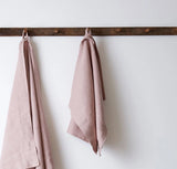 Orkney Heavyweight Linen Towel Set Towels Rough Linen Dusk Pink 