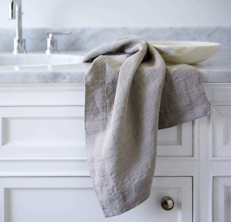 Orkney Heavyweight Linen Towel Set Towels Rough Linen Natural Beige 