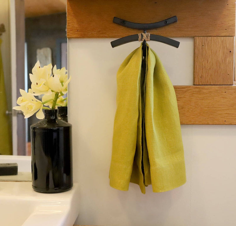 Orkney Heavyweight Linen Towel Set Towels Rough Linen Pear Yellow 