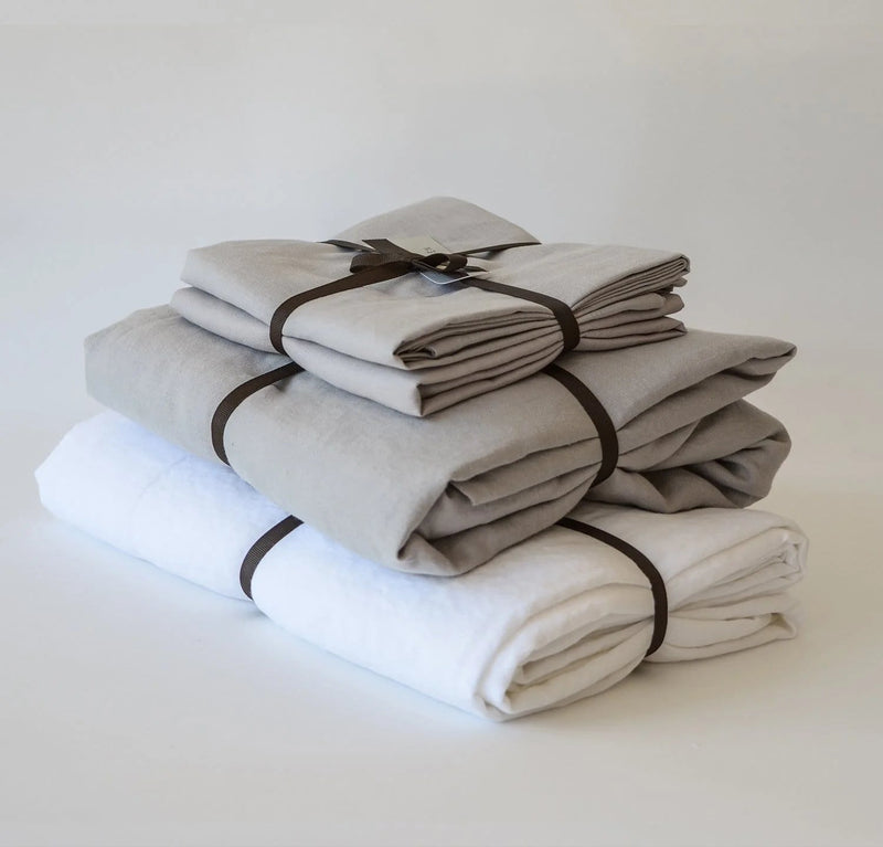 Orkney Midweight Linen Summer Bedding Set Sheet Sets Rough Linen 