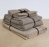 Orkney Midweight Linen Summer Bedding Set Sheet Sets Rough Linen Natural Beige/Natural Beige Queen Standard Fitted