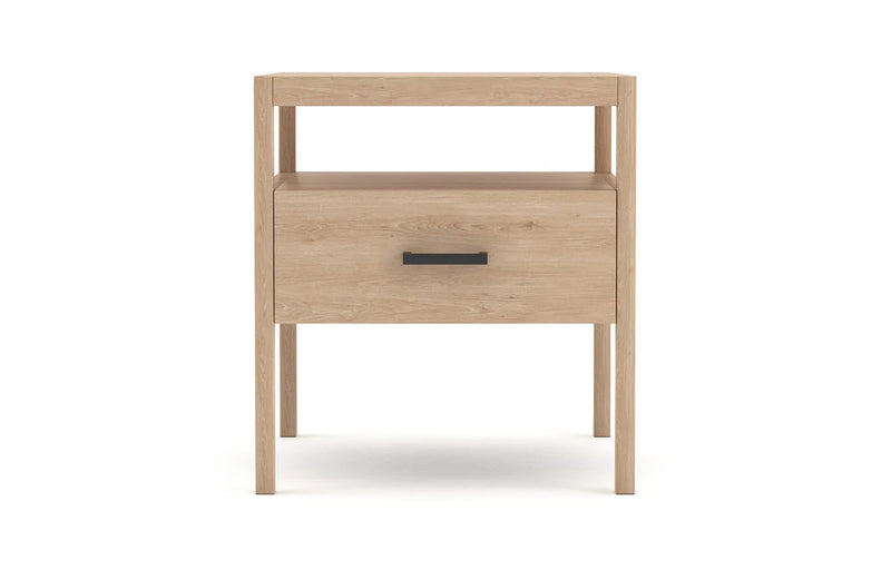 Palder Nightstand Nightstand Medley Maple Black Pull 