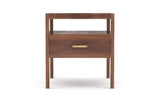 Palder Nightstand Nightstand Medley Walnut Brass Pull 