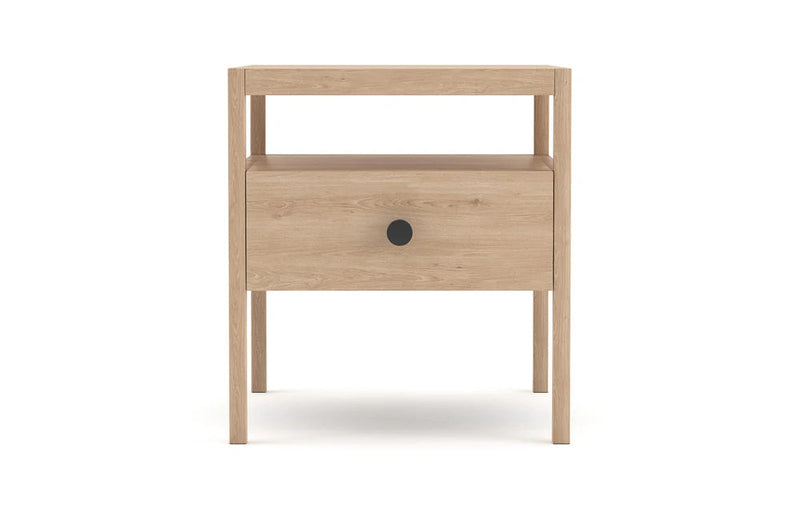 Palder Side Table Side Tables Medley Maple Black Knob 