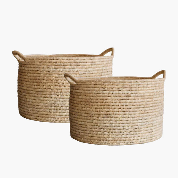 Jumbo Palm Leaf Laundry Basket Set