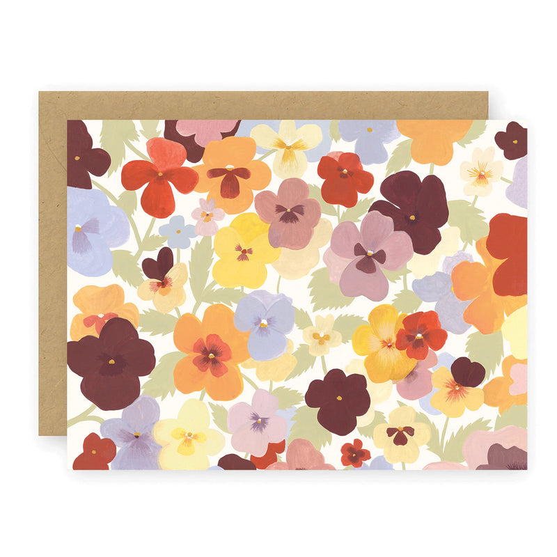 Pansies Greeting Card Greeting Card Elana Gabrielle 