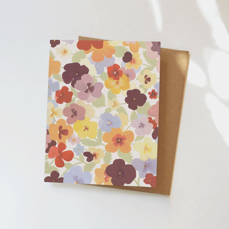 Pansies Greeting Card Greeting Card Elana Gabrielle 