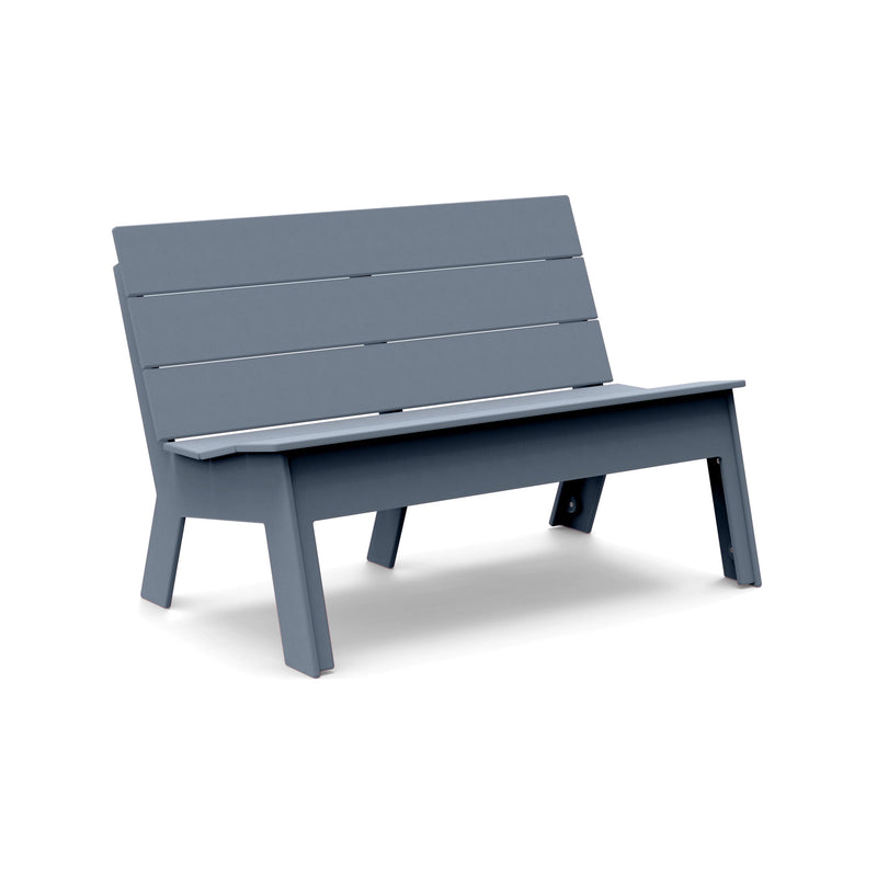 Picket Recycled Outdoor Bench Outdoor Seating Loll Designs Ash Blue 