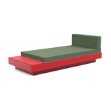 Platform One Outdoor Chaise Lounge with Table Outdoor Seating Loll Designs Apple Red Canvas Fern 