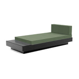 Platform One Outdoor Chaise Lounge with Table Outdoor Seating Loll Designs Black Canvas Fern 