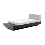 Platform One Outdoor Chaise Lounge with Table Outdoor Seating Loll Designs Black Cast Silver 