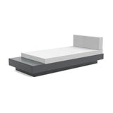 Platform One Outdoor Chaise Lounge with Table Outdoor Seating Loll Designs Charcoal Gray Cast Silver 