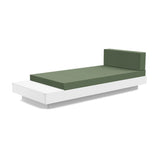 Platform One Outdoor Chaise Lounge with Table Outdoor Seating Loll Designs Cloud White Canvas Fern 