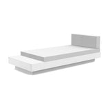 Platform One Outdoor Chaise Lounge with Table Outdoor Seating Loll Designs Cloud White Cast Silver 