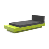 Platform One Outdoor Chaise Lounge with Table Outdoor Seating Loll Designs Leaf Green Cast Charcoal 