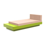 Platform One Outdoor Chaise Lounge with Table Outdoor Seating Loll Designs Leaf Green Cast Petal 