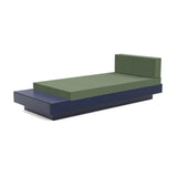 Platform One Outdoor Chaise Lounge with Table Outdoor Seating Loll Designs Navy Blue Canvas Fern 